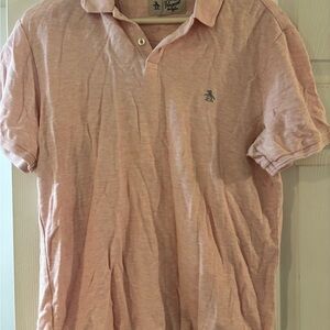 Original Penguin Men's Light Pink Polo Shirt worn once size M